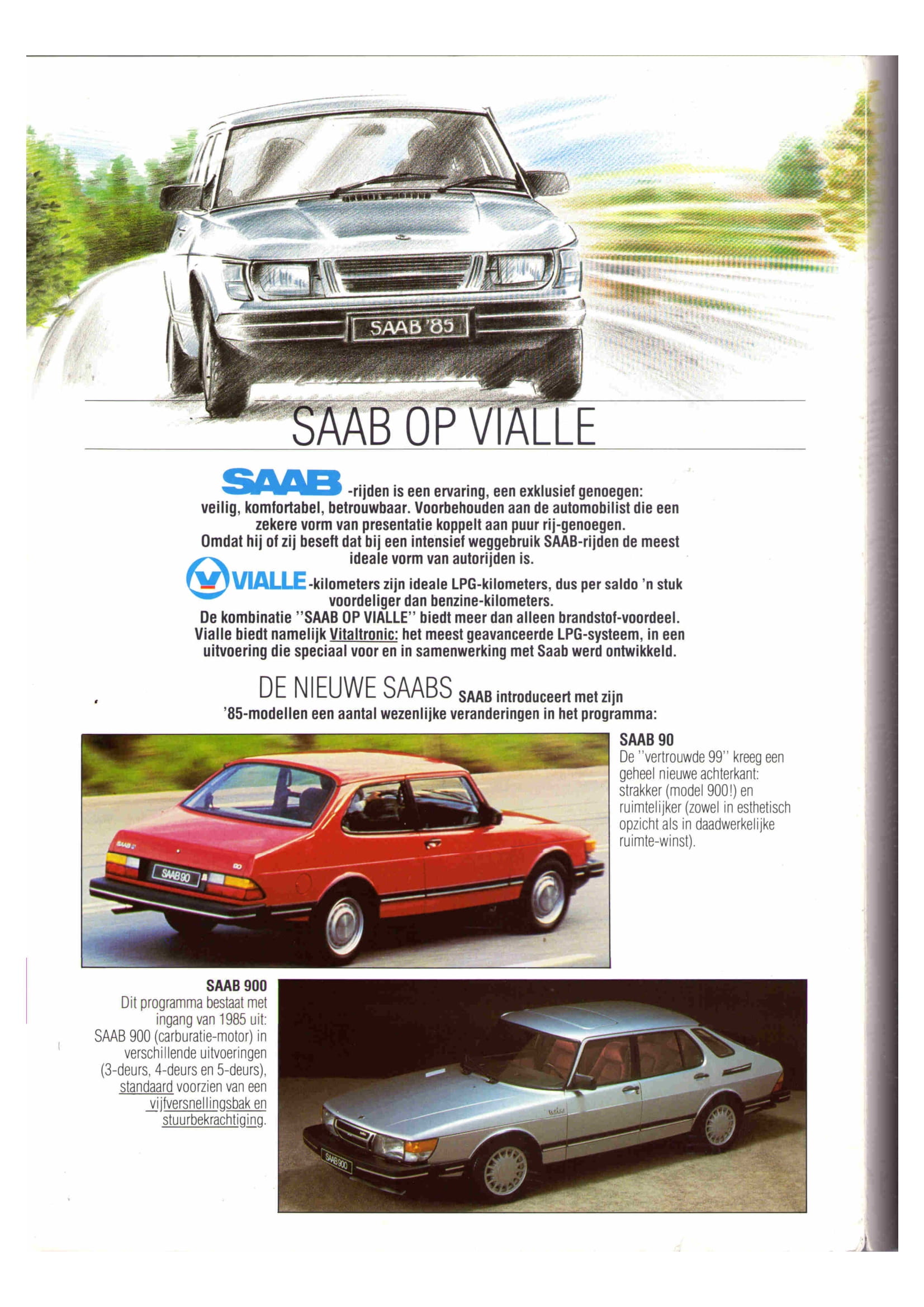 Saab op Vialle oktober 1984-1 Pers over de Saab 90 - Saab op Vialle oktober 1984