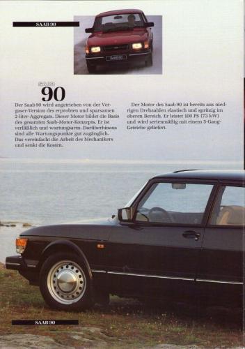 MY86 - Duitstalige Folder Saab 90-900-9000 12